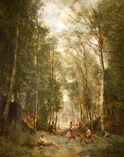 Jean-Baptiste-Camille Corot Souvenir of Marly-le-Roi oil painting picture